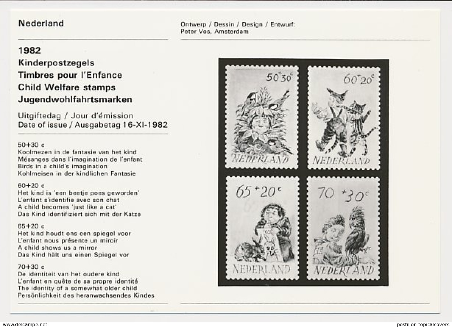 PTT Post Persbericht Em. Kind 1982 - Non Classés