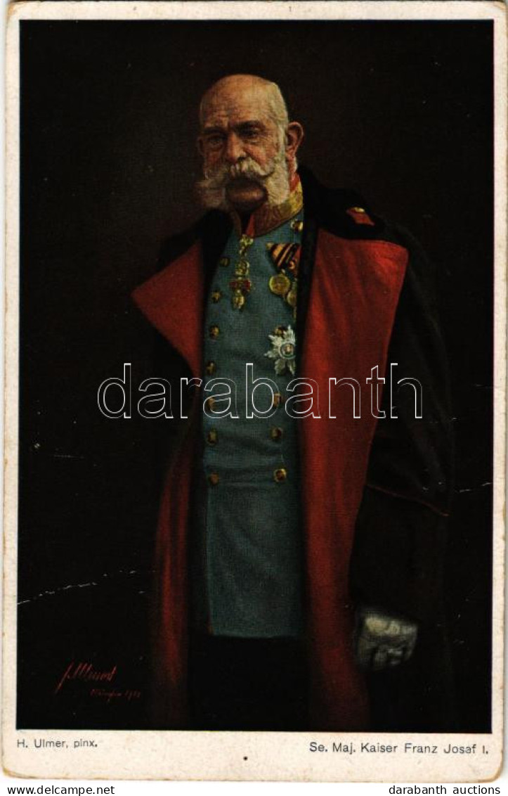 T2/T3 1916 Se. Maj. Kaiser Franz Josef I / I. Ferenc József / Franz Joseph I Of Austria S: H. Ulmer + "K.U.K. KRIEGSMARI - Non Classés