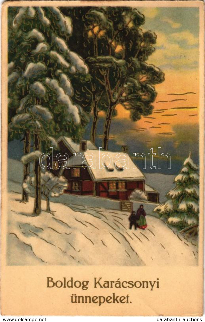 T2/T3 1937 Boldog Karácsonyi ünnepeket / Christmas Greeting Art Postcard (EK) - Zonder Classificatie