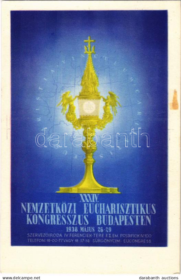 ** T2/T3 1938 Budapest XXXIV. Nemzetközi Eucharisztikus Kongresszus. Készüljünk A Magyar Kettős Szentévre! / Eucharistia - Sin Clasificación