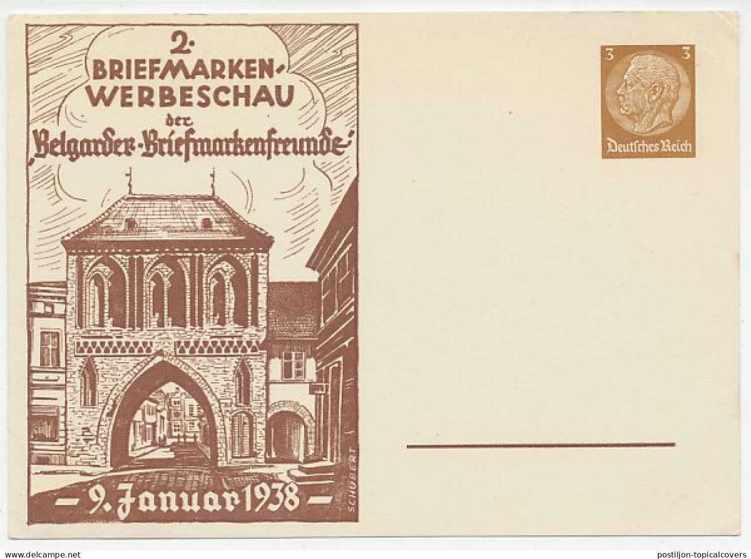Postal Stationery Germany 1938 Stamp Exhibition Belgarden 1938 - Autres & Non Classés