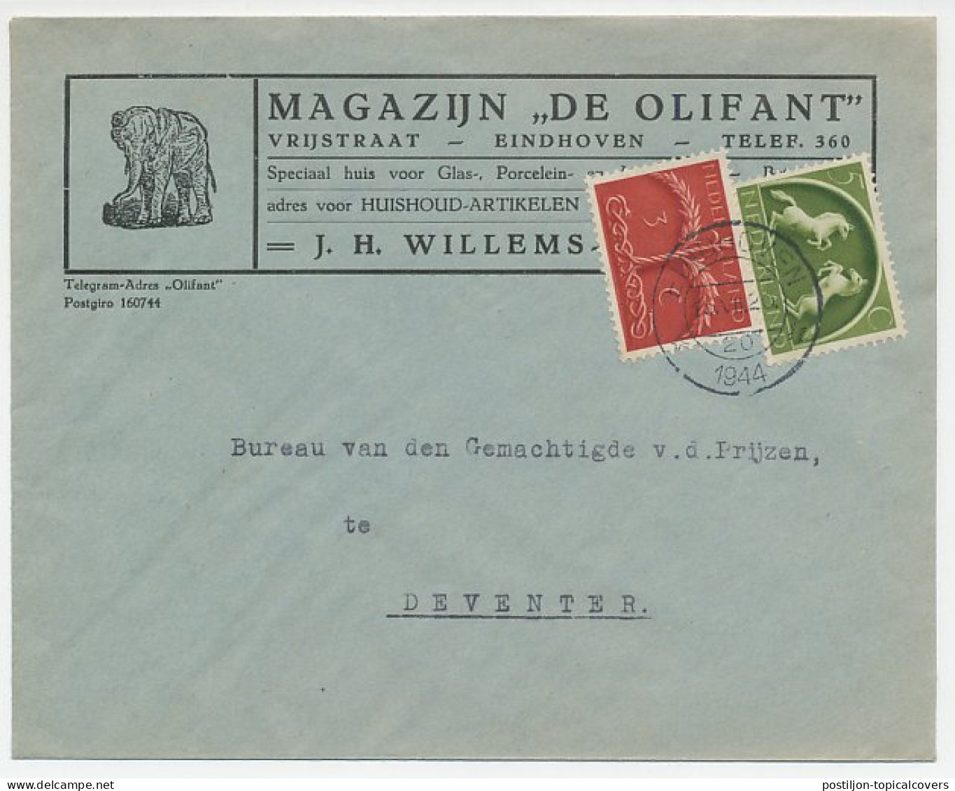 Firma Envelop Eindhoven 1944 - Magazijn De Olifant - Unclassified