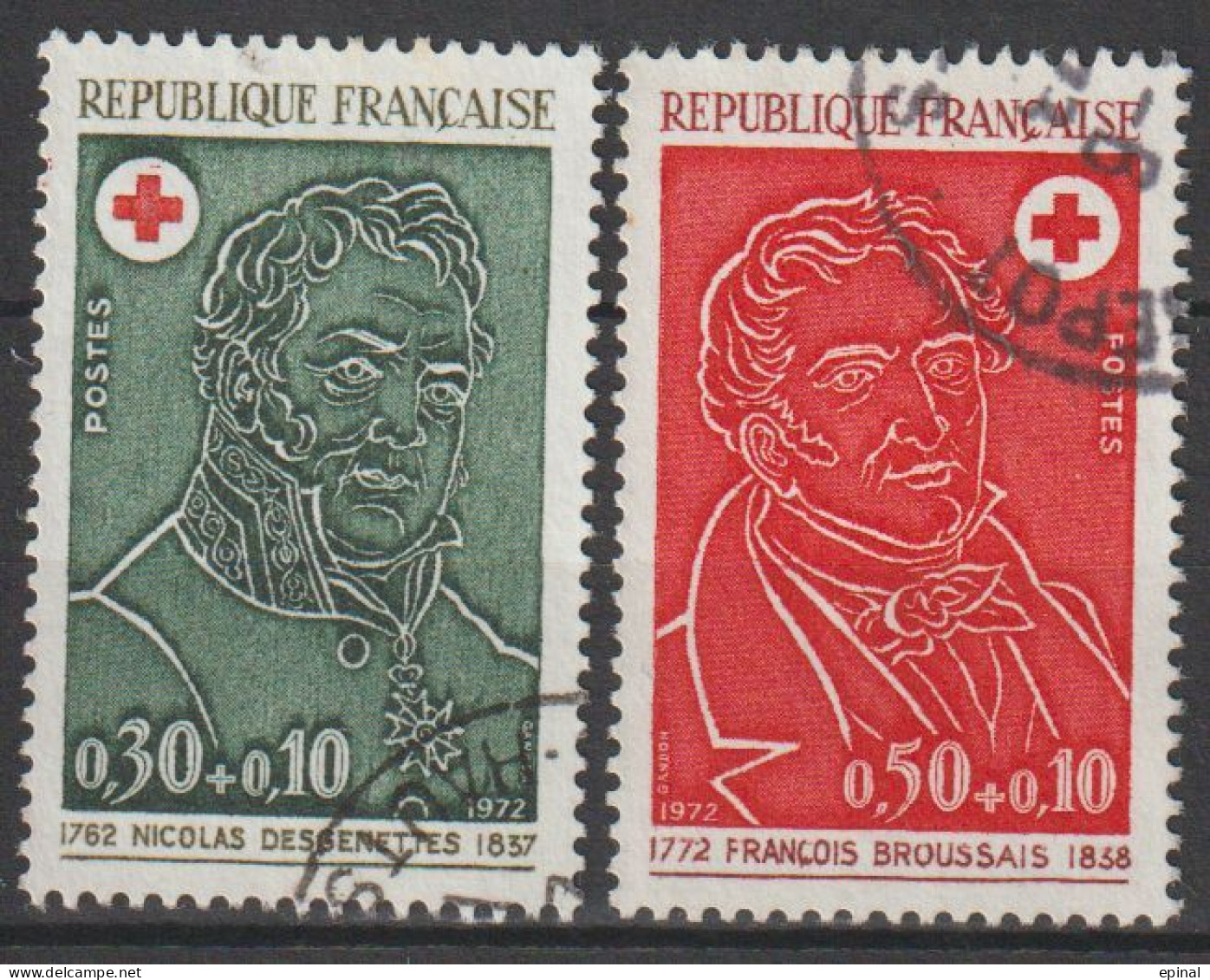 FRANCE : N° 1735 Et 1736 Oblitérés (Croix-Rouge) - PRIX FIXE - - Gebraucht