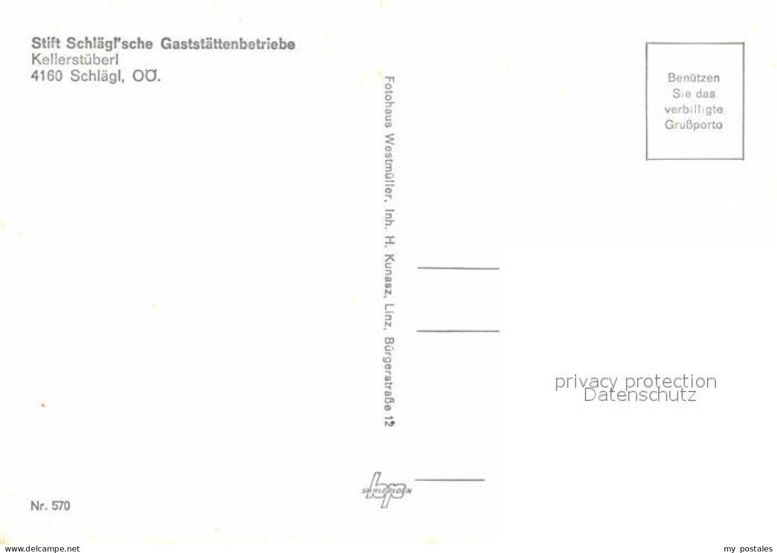 72714524 Schlaegl Kellerstueberl Stift Schlaegl'sche Gaststaettenbetriebe Schlae - Other & Unclassified