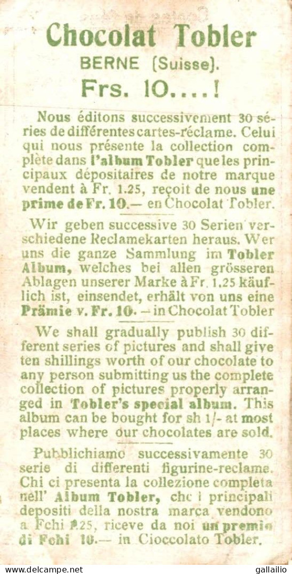 CHROMO CHOCOLAT TOBLER CONTE DE FEES - Sonstige & Ohne Zuordnung