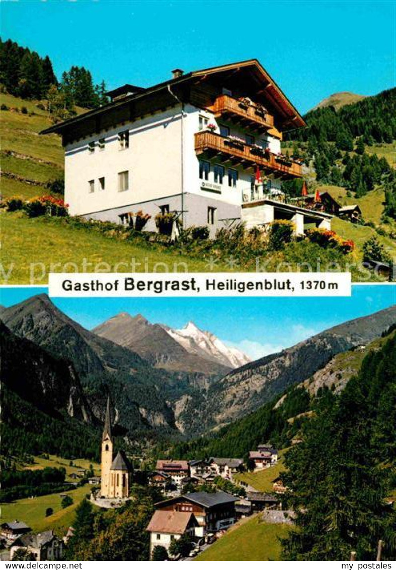 72714522 Heiligenblut Kaernten Gasthof Bergrast Ortsansicht Mit Kirche Alpenpano - Altri & Non Classificati