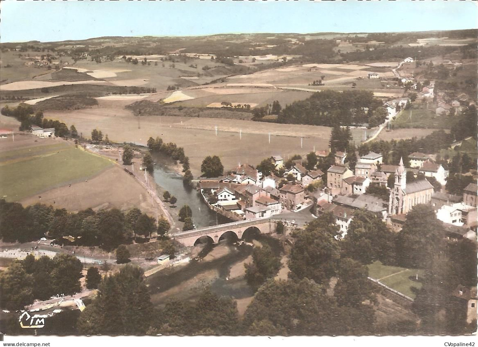 TENCE (43) Le Pont Sur Le Lignon - Vue Aérienne En 1968  CPSM GF - Other & Unclassified