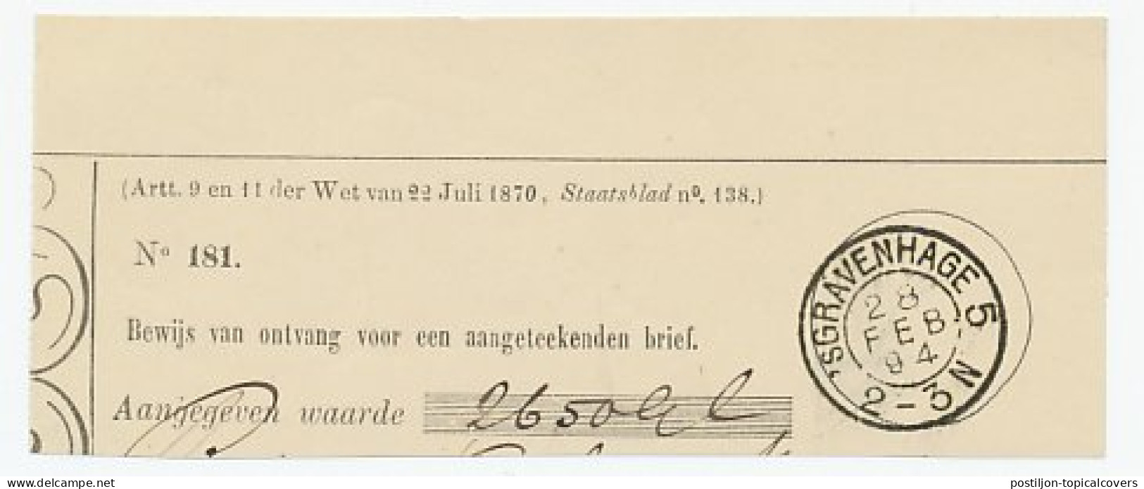 Kleinrondstempel S Gravenhage 5 - 1894 - Unclassified
