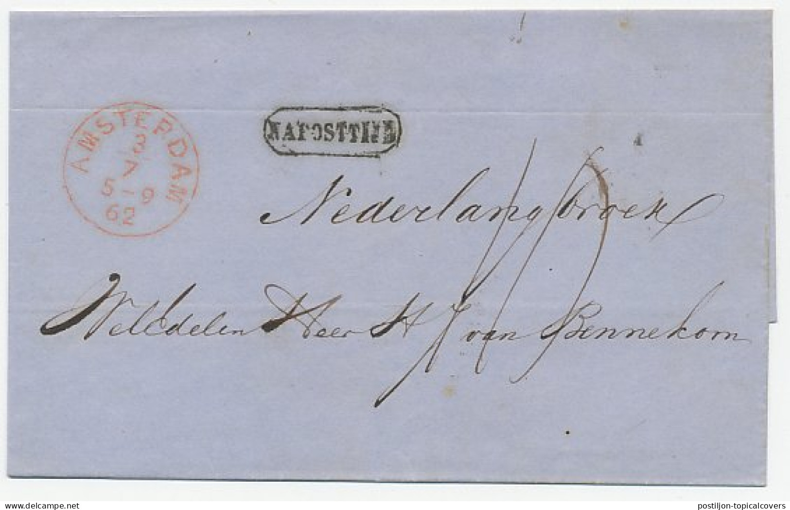 Naamstempel Neerlangbroek 1862 - Brieven En Documenten