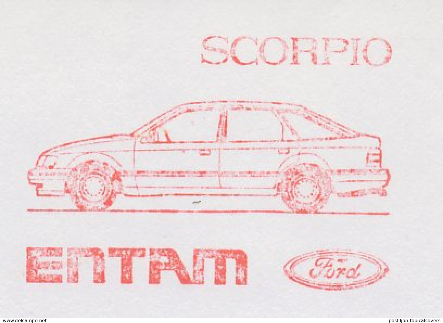 Meter Cut Netherlands 1986 Car - Ford Scorpio - Voitures