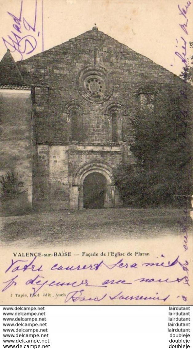 D32  VALENCE-SUR-BAISE  Façade De L'Eglise De Flaran  ..... ( Ref H1283 ) - Autres & Non Classés