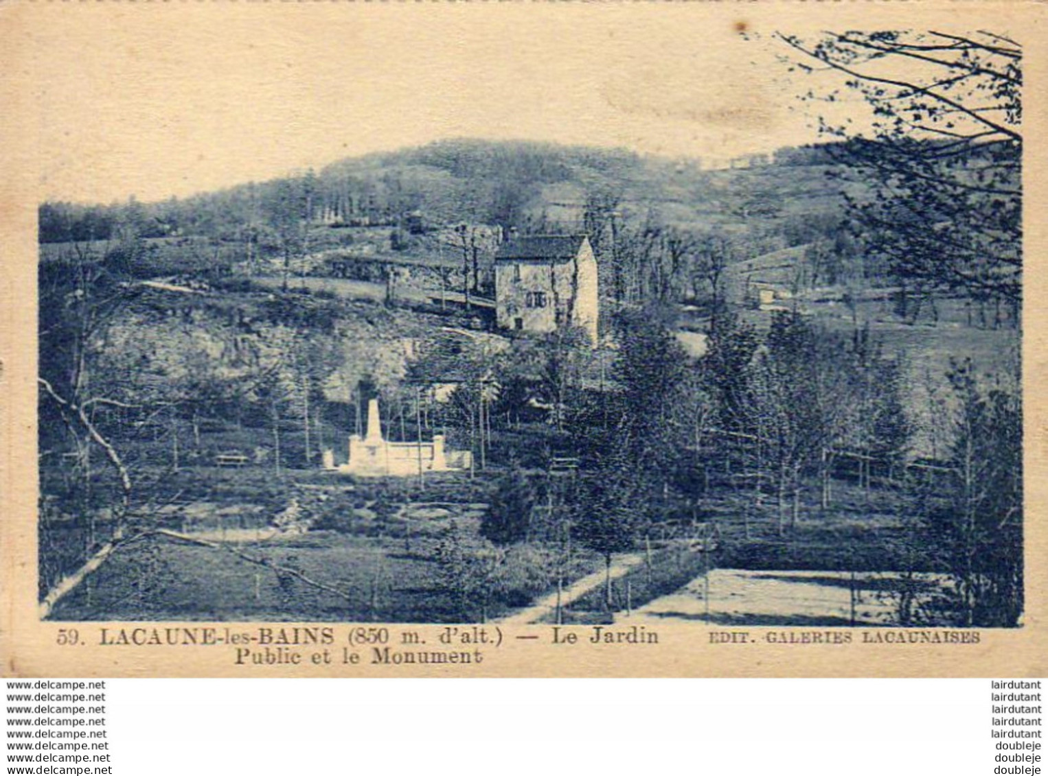 D81  LACAUNE LES BAINS  Le Jardin Public Et Le Monument - Sonstige & Ohne Zuordnung