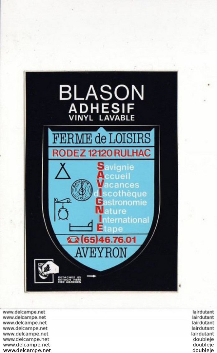 D12  RODEZ RULHAC  CPSM BLASONS ADHESIFS AUTOCOLLANTS - Dreh- Und Zugkarten