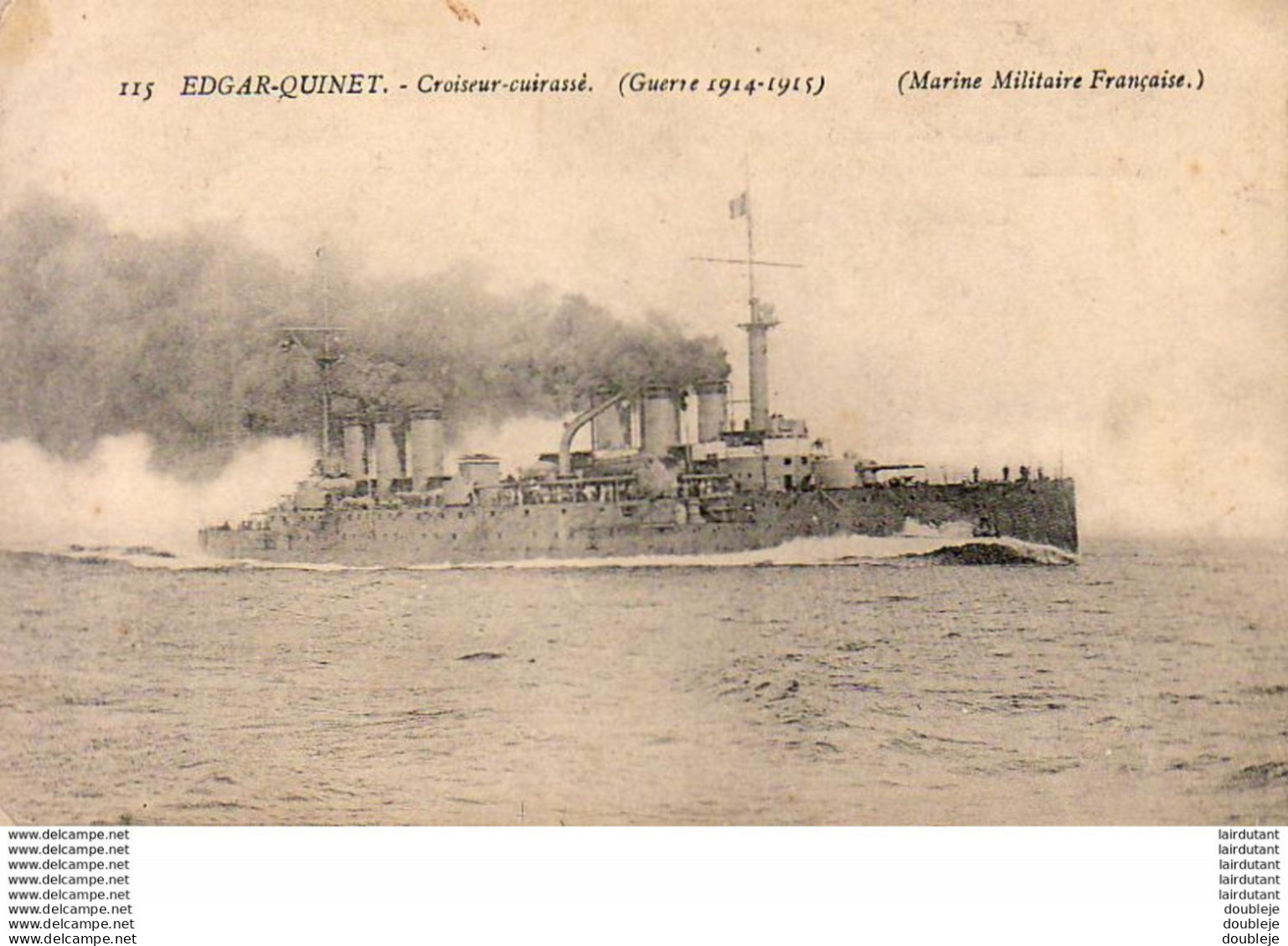MARINE MILITAIRE FRANCAISE  EDGAR- QUINET  Croiseur- Cuirassé  ... - Warships