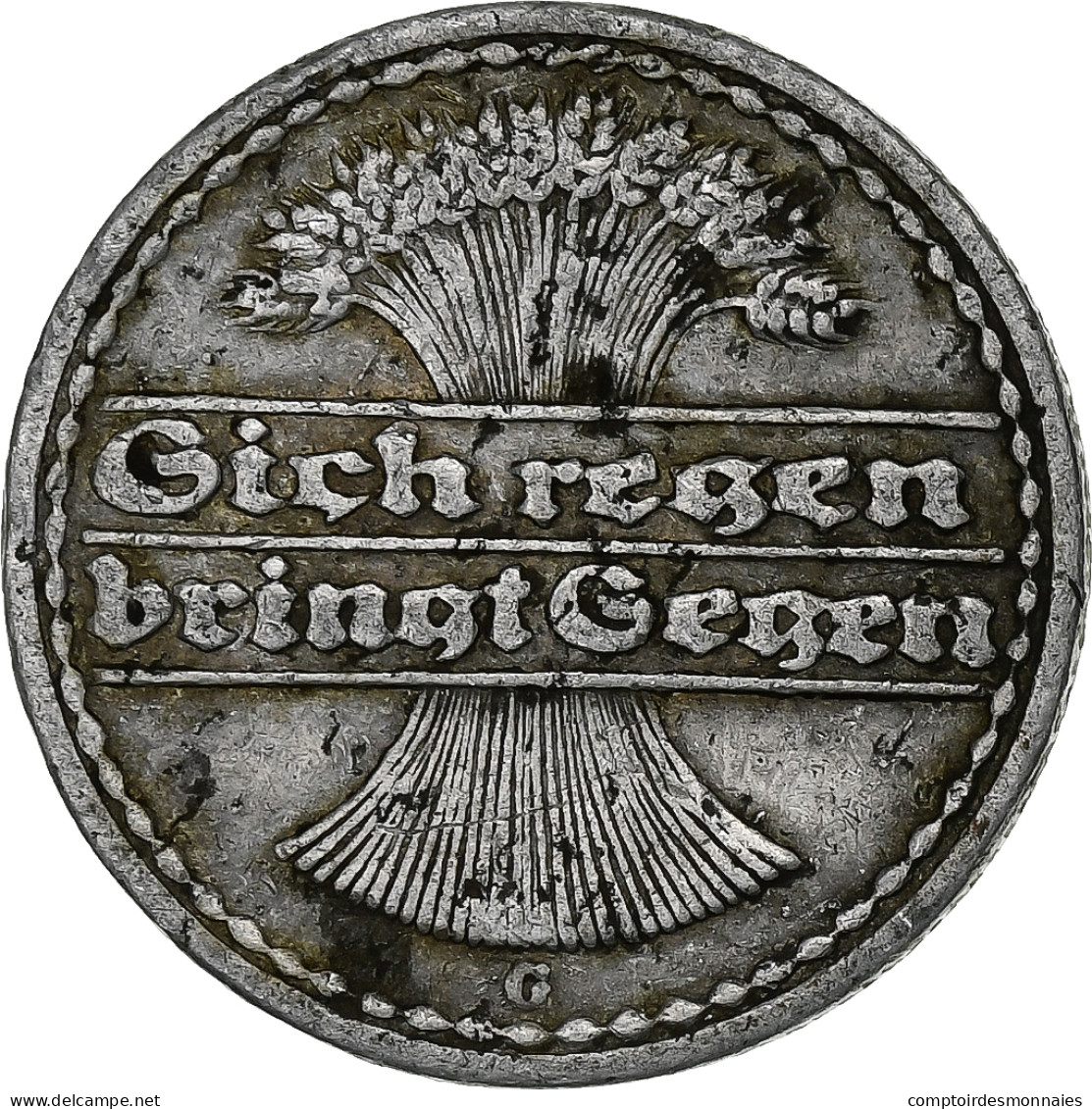 Allemagne, 50 Pfennig, 1921, Hambourg, Aluminium, TB+ - 50 Rentenpfennig & 50 Reichspfennig