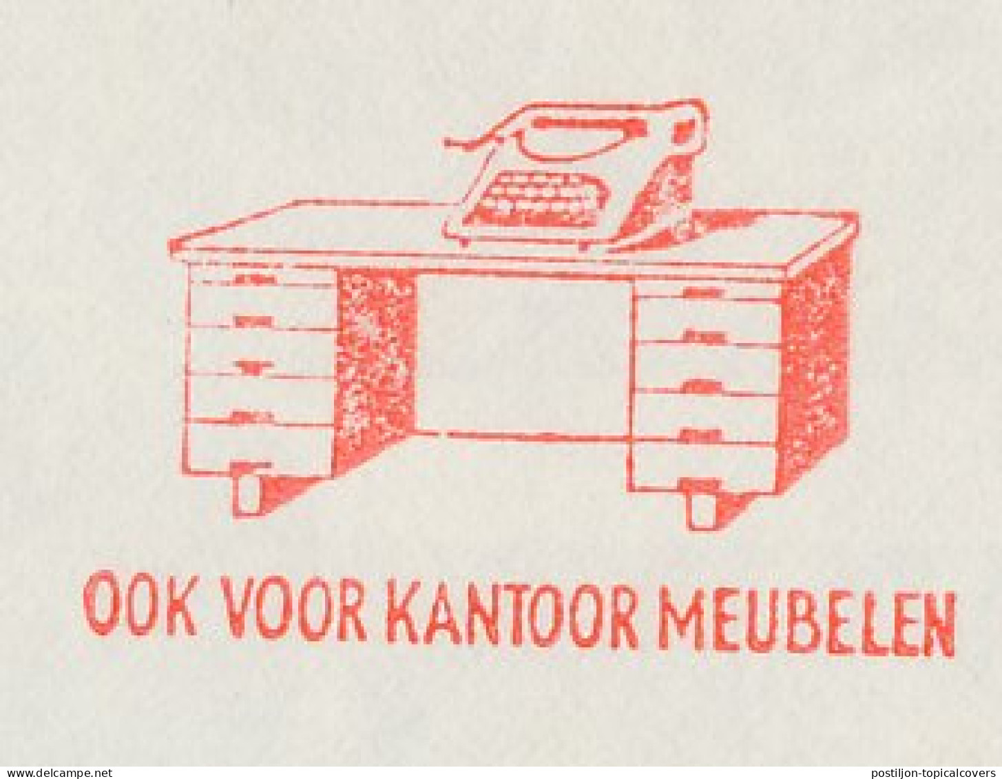 Meter Cover Netherlands 1966 Office Furniture - Typewriter - Unclassified