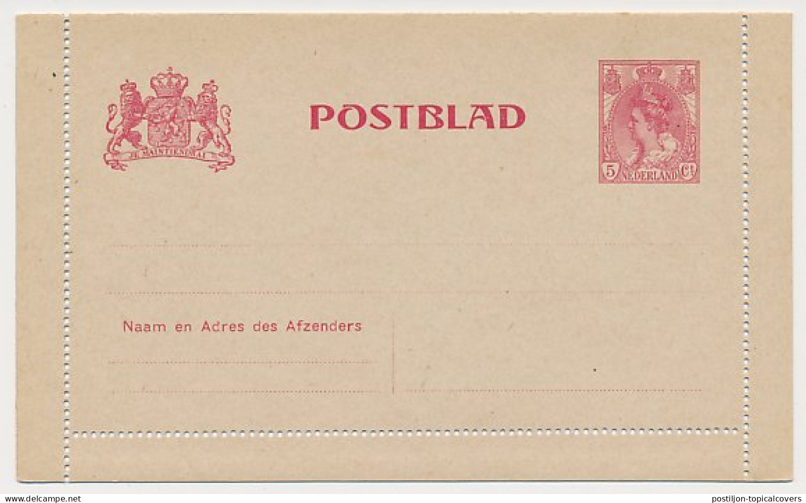 Postblad G. 12 - Ganzsachen