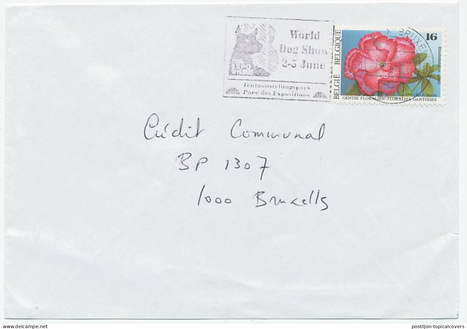Cover / Postmark Belgium 1995 World Dog Show - Other & Unclassified