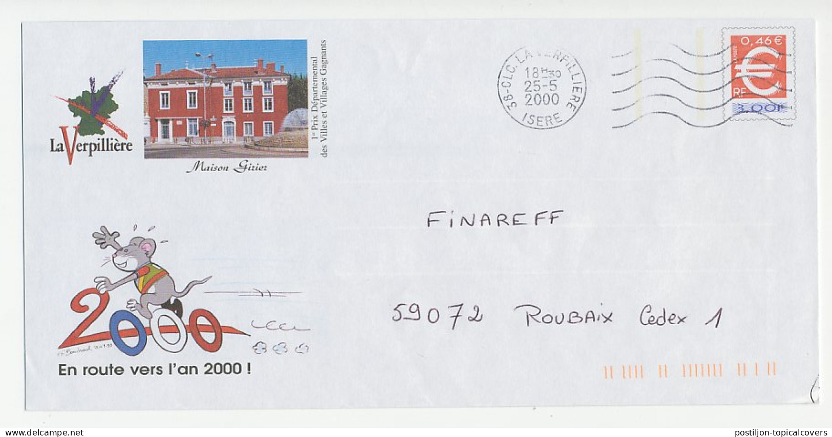 Postal Stationery / PAP France 2000 Mouse - Altri & Non Classificati