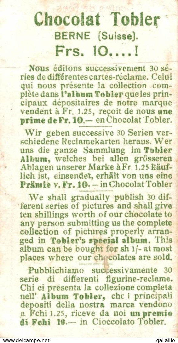 CHROMO CHOCOLAT TOBLER CONTE DE FEES - Sonstige & Ohne Zuordnung