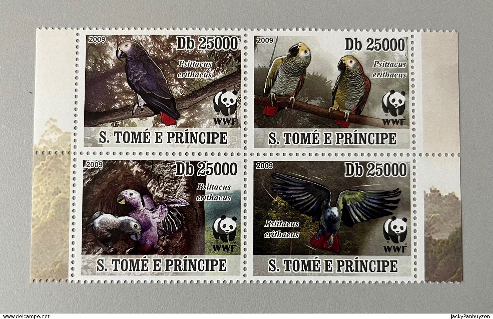 WWF 2009 : S. TOME E PRINCIPE - Parrots -  MNH ** - Unused Stamps