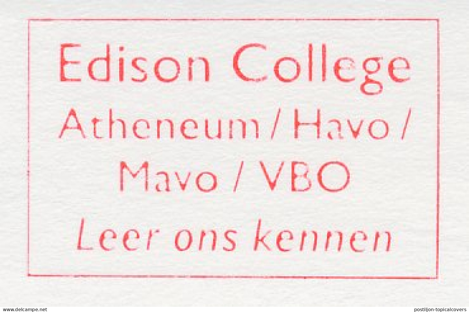 Meter Cut Netherlands 1996 Thomas Edison - Unclassified