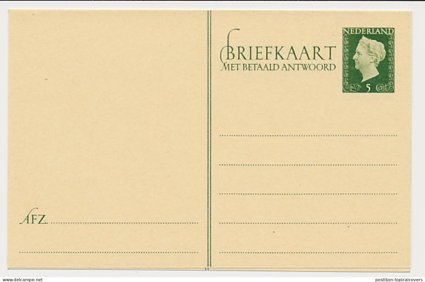 Briefkaart G. 292 A - Ganzsachen