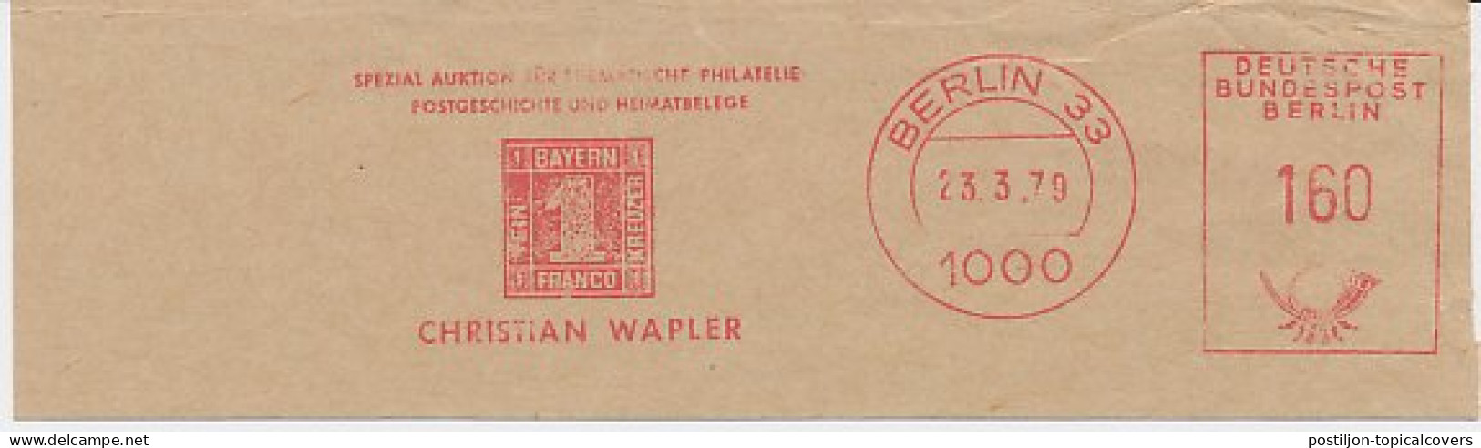 Meter Cut Germany 1979 Stamp Bayern - Ein Kreuzer - Autres & Non Classés