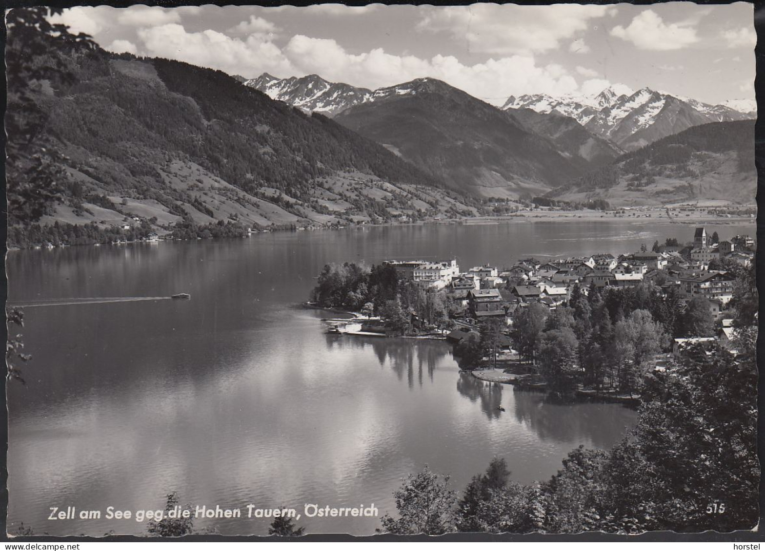 Austria - 5700 Zell Am See - Alte Ortsansicht Mit Kirche - Gegen Hohen Tauern - Zell Am See