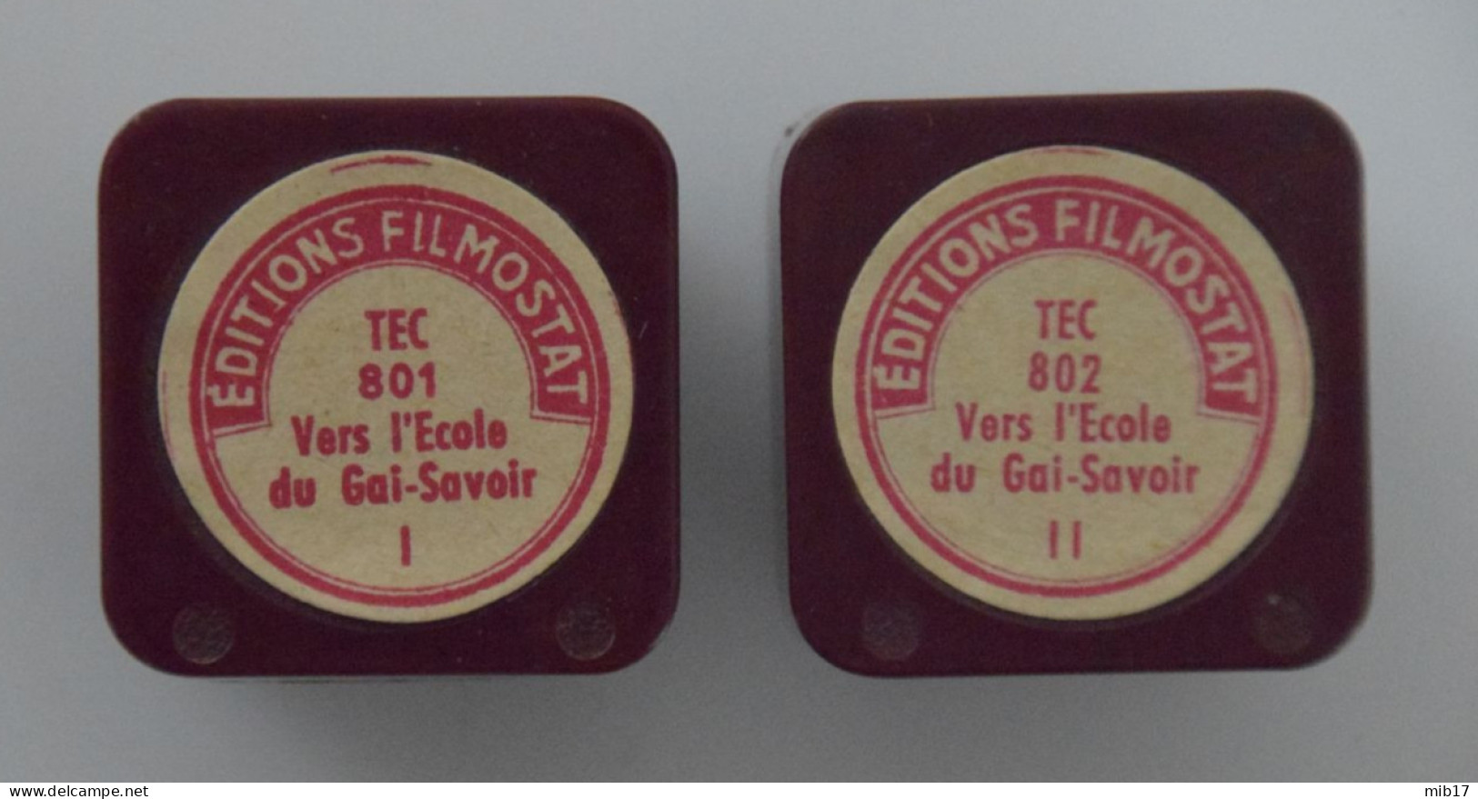 2 Films éditions FILMOSTAT Pour PATHEORAMA Avec Boite D'origine - Vers L'école Du Gai-savoir I & II Tec 801 & 802 - 35mm -16mm - 9,5+8+S8mm Film Rolls