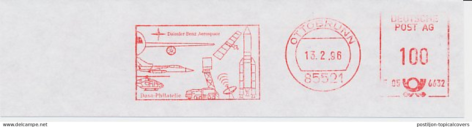 Meter Cut Germany 1996 Helicopter - Jet Fighter - Rocket - Satellite - Daimler Benz - Astronomie