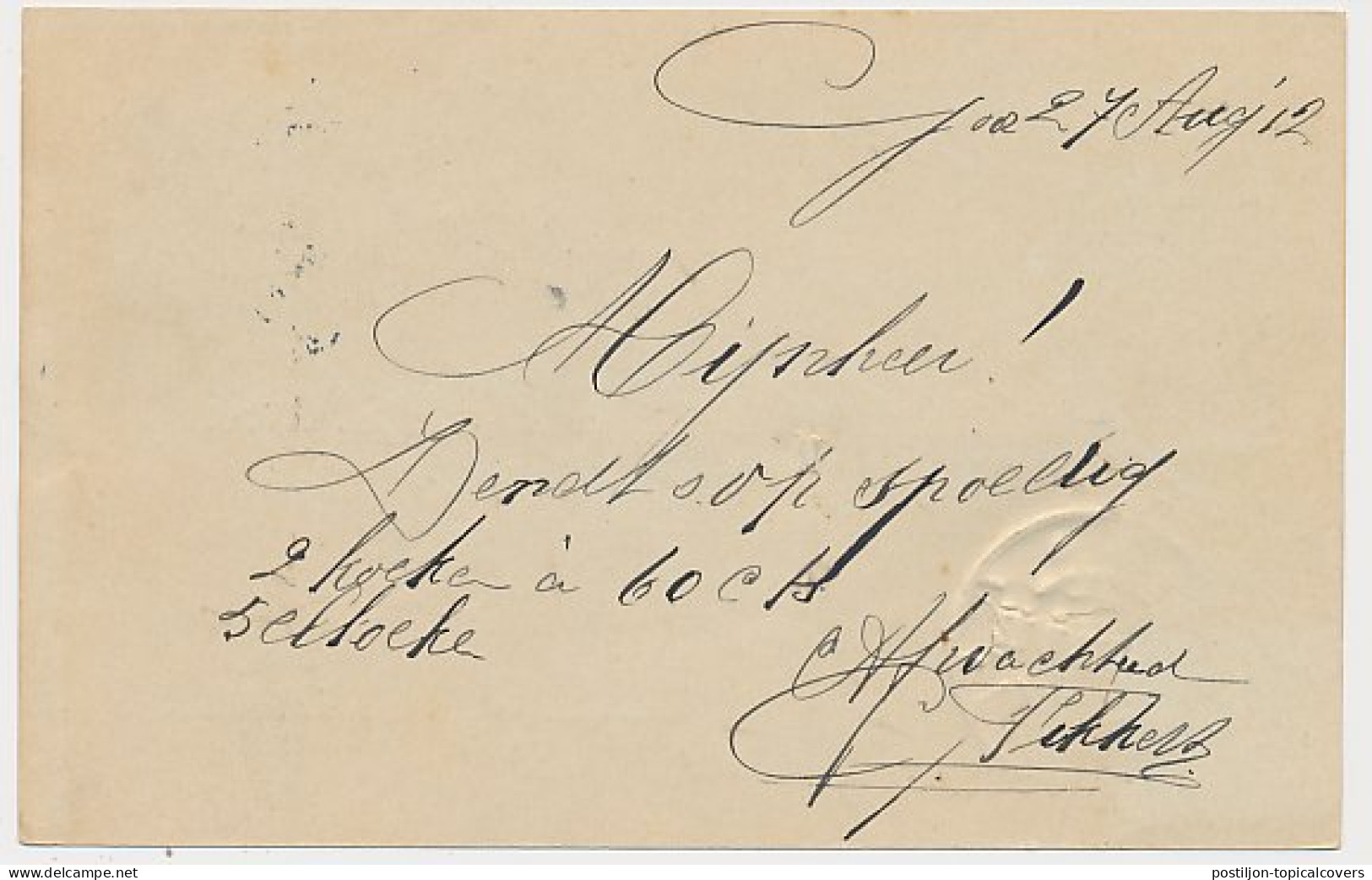 Firma Briefkaart Goor 1912 - Confiseur - Patissier - Unclassified