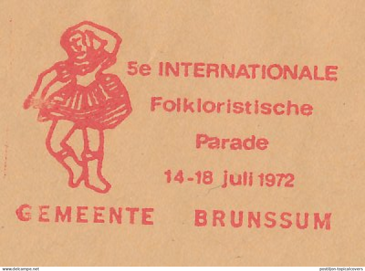Meter Cover Netherlands 1972 Folklore Parade 1972 - Brunssum - Otros & Sin Clasificación
