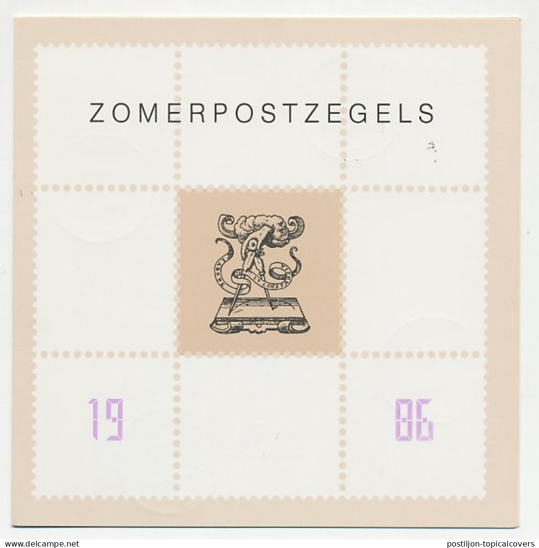 Zomerbedankkaart 1986 - Complete Serie Bijgeplakt  - Non Classés