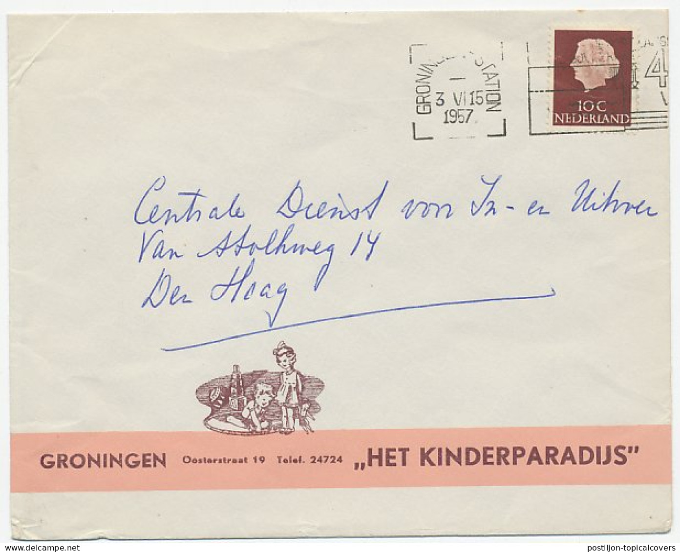 Firma Envelop Groningen 1957 - Kinderparadijs - Unclassified