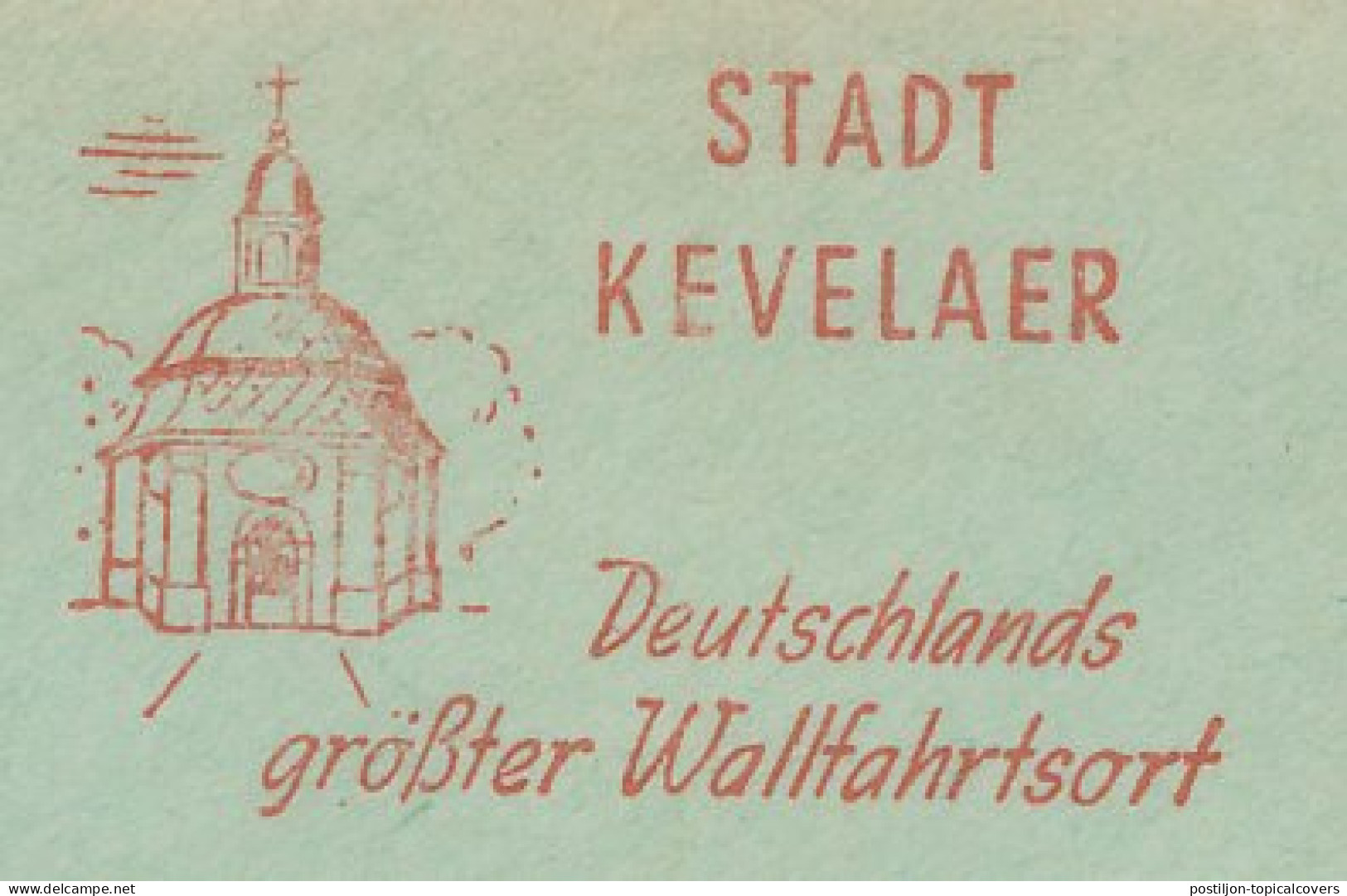 Meter Cover Germany 1962 Kevelaer - Pilgrimage Place - Autres & Non Classés