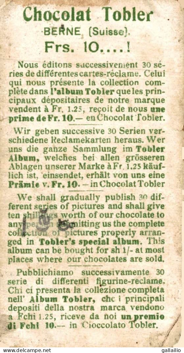 CHROMO CHOCOLAT TOBLER CONTE DE FEES - Other & Unclassified