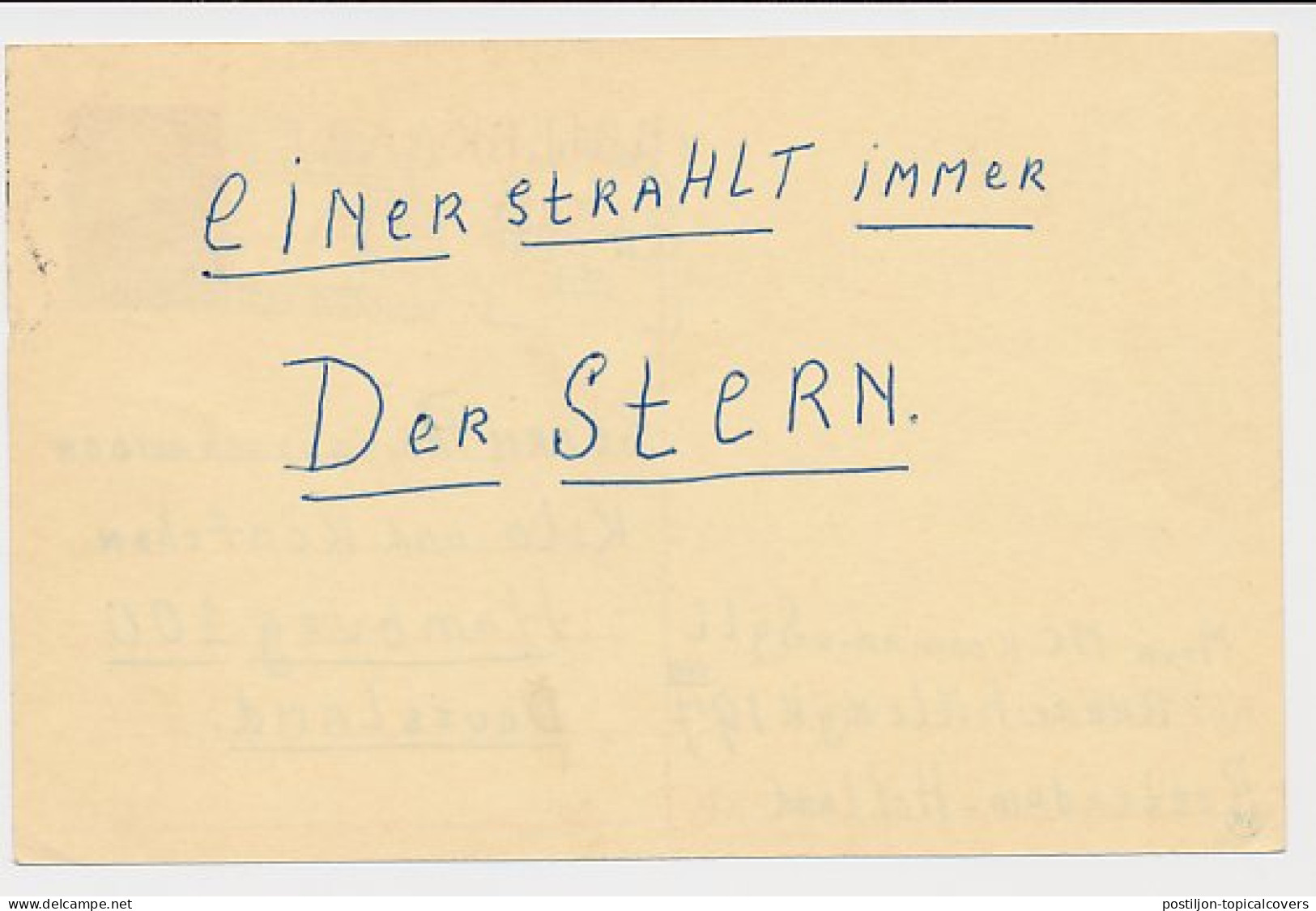 Briefkaart G. 321 Rotterdam - Hamburg Duitsland 1959 - Ganzsachen