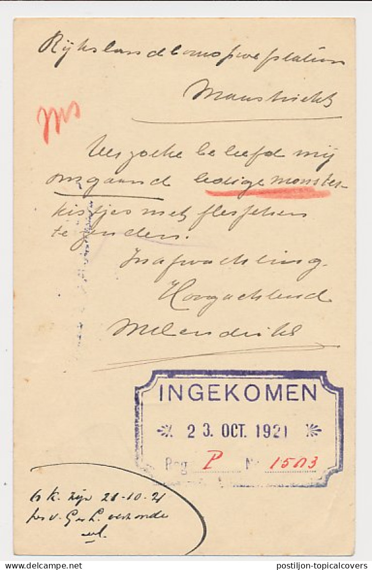 Treinblokstempel : Venlo - Nijmegen II 1921 - Unclassified
