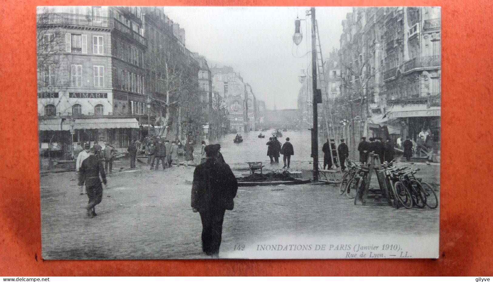 CPA (75) Inondations De Paris.1910. Rue De Lyon.  (7A.882) - De Overstroming Van 1910