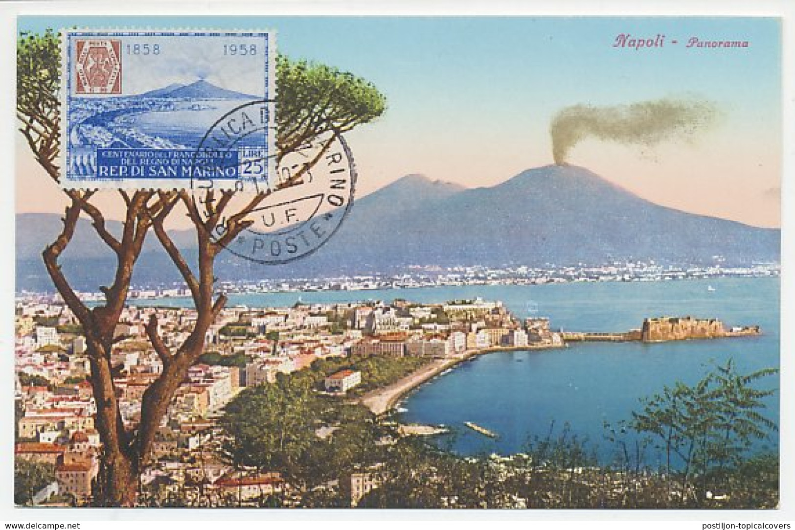 Maximum Card San Marino 1958 Napoli - Volcano Vesuvius - Andere & Zonder Classificatie