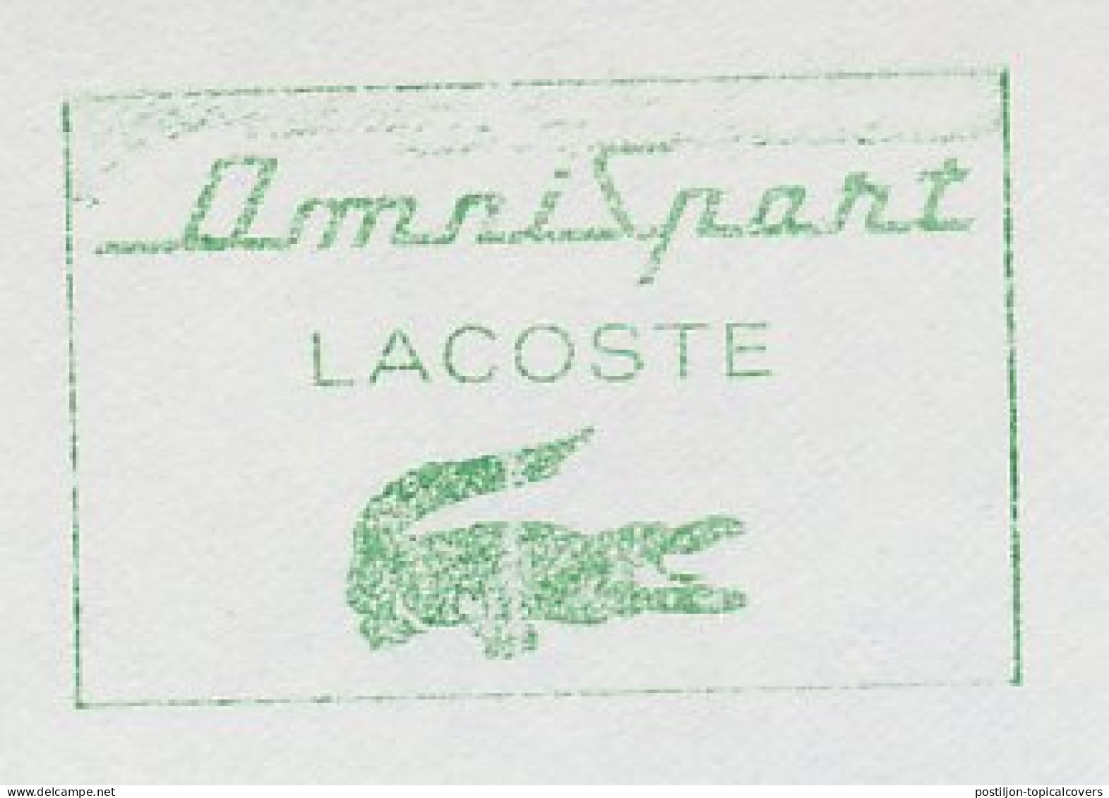 Meter Cut Netherlands 1983 Crocodile - Alligator - Lacoste - Autres & Non Classés