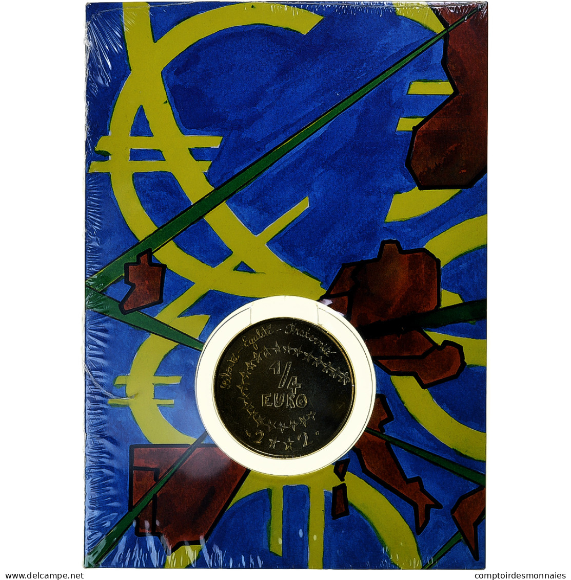 France, 1/4 Euro, L'Euro Des Enfants, 2002, Cupro-nickel Aluminium, FDC - Other & Unclassified