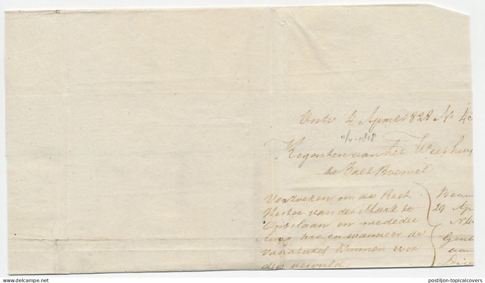 Zaltbommel - Den Haag 1828 - ...-1852 Prephilately