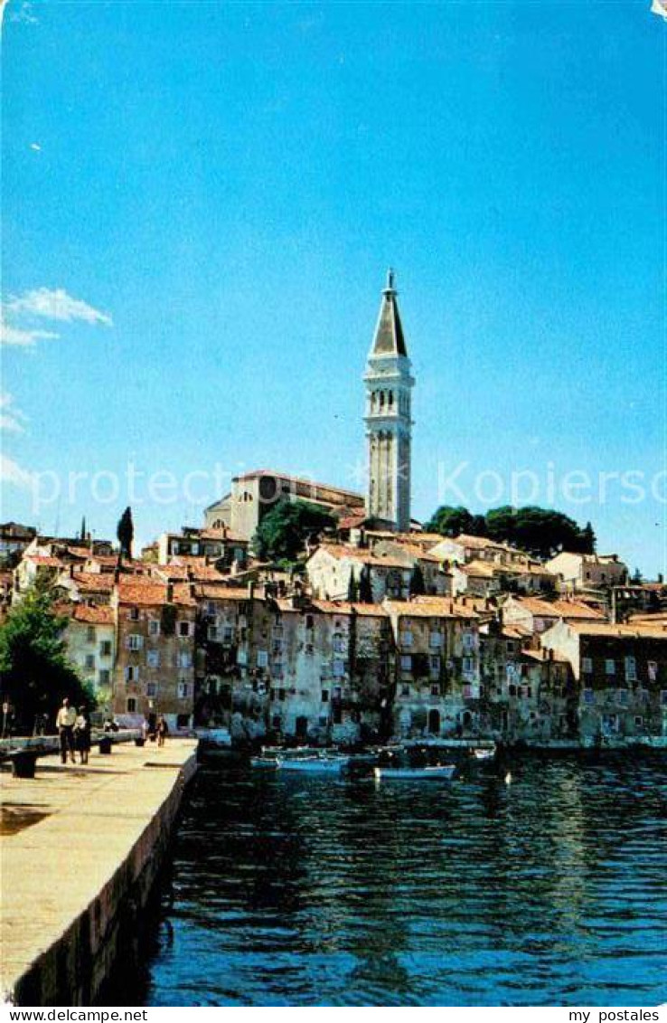 72714376 Rovinj Istrien Haeuser Am Meer Hafen  - Croatie