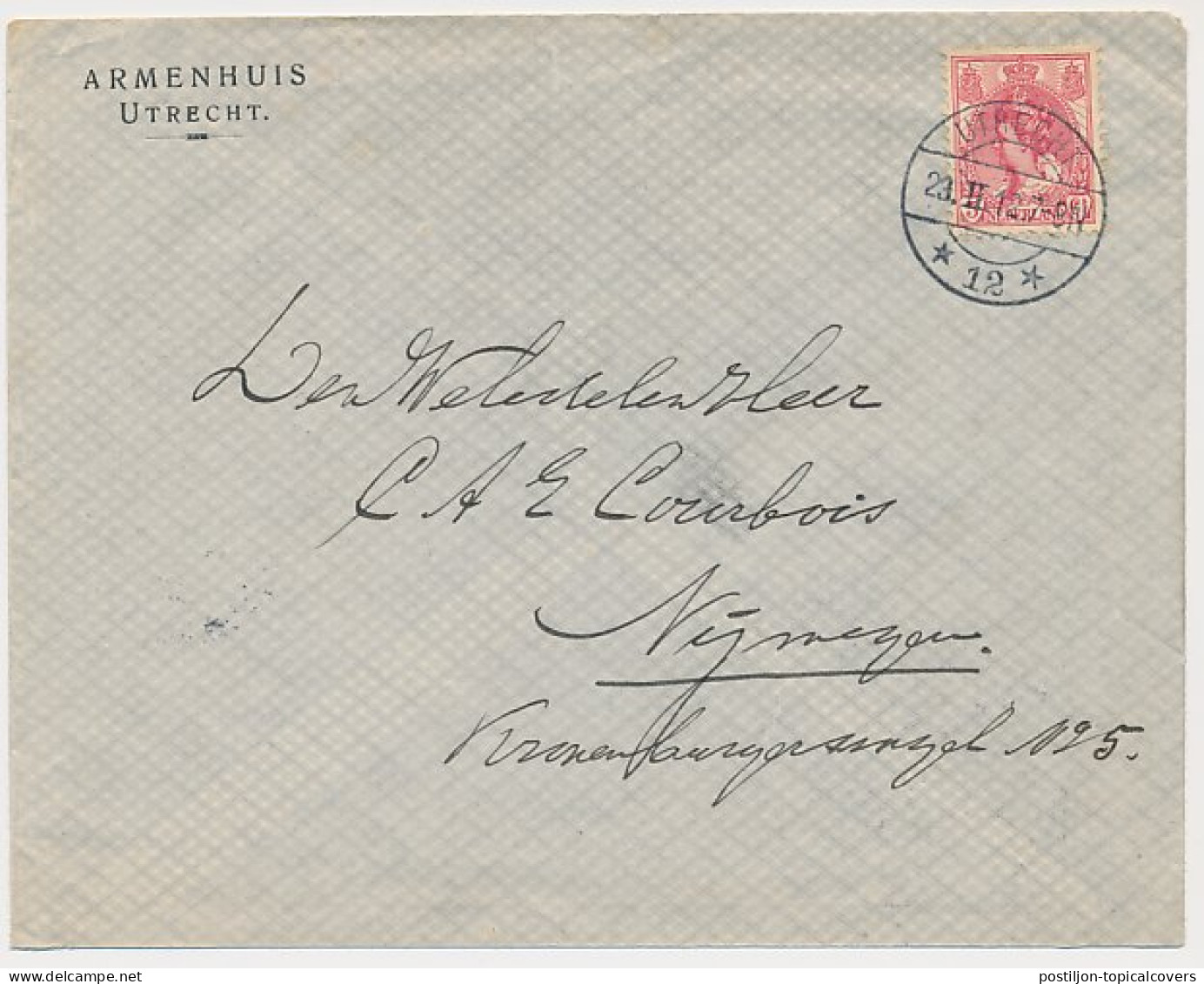 Envelop Utrecht 1912 - Armenhuis - Non Classificati