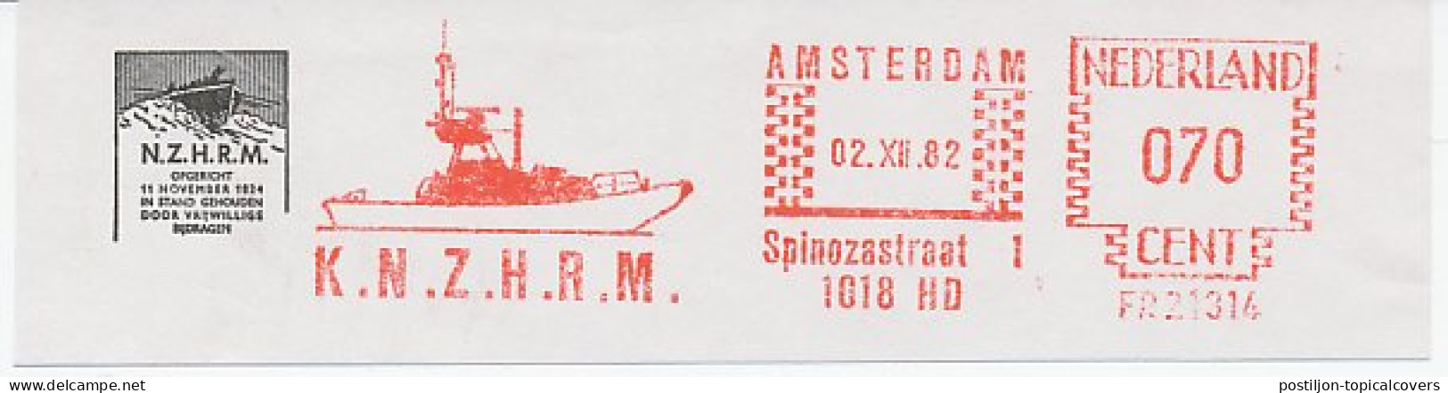 Meter Top Cut Netherlands 1982 Lifeboat - KNZHRM - Royal North And South Dutch Rescue Company - Sonstige & Ohne Zuordnung