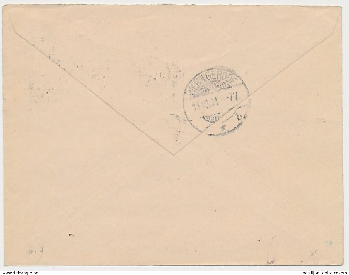 Envelop G. 9 B Hengelo - Duitsland 1901 - Ganzsachen