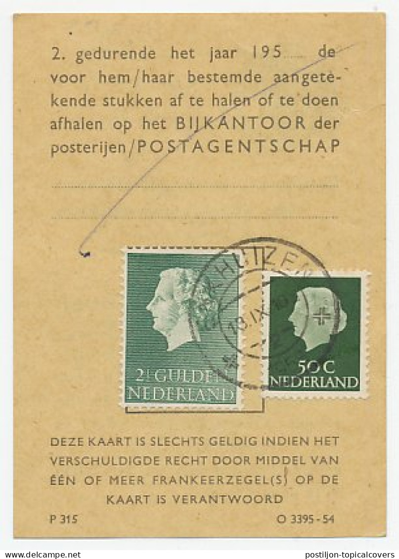 Em. Juliana Postbuskaartje Enkhuizen 1958 - Ohne Zuordnung