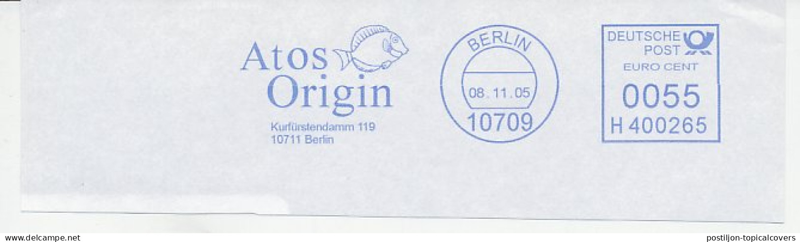 Meter Cut Germany 2005 Powder Blue Surgeonfish - Atos Origin - Fishes